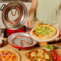 Cecotec Mamma Mía Window elektromos pizzasütő grill 1200W, 400°C, 15 perces időzítő, termosztát, kősütés, felső-alsó fűtőszál, betekintő ablak 6