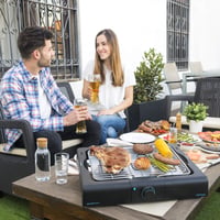 Grătar electric de masă Cecotec PerfectSteak 4200 Way, 2400W, Grătar din oțel inoxidabil, 3 trepte de temperatură și reglare pe înălțime, Negru 3
