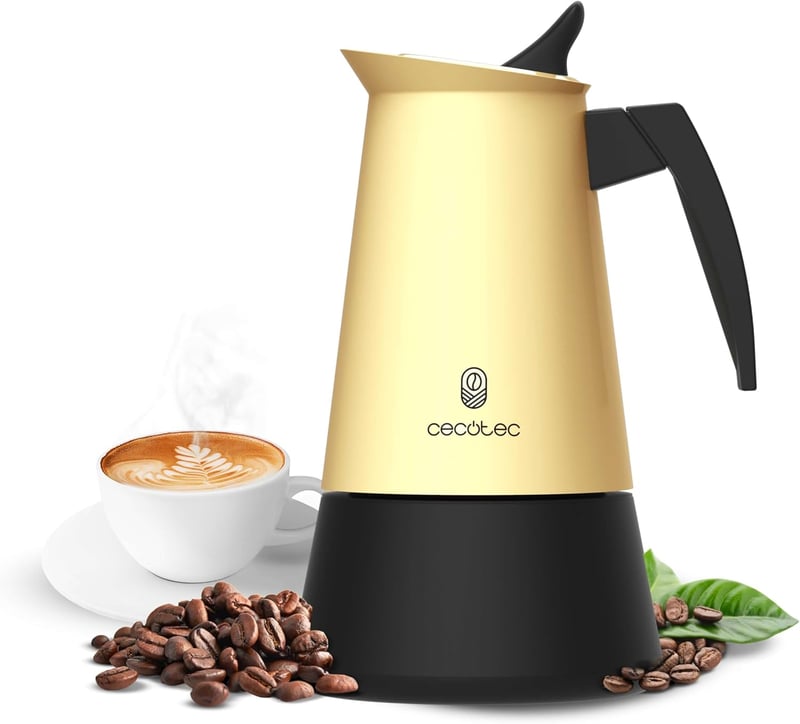 Cecotec Piccolina 200 Moka Kávéfőző Bézs 100ml Rozsdamentes Acél Kávéfőzőgép