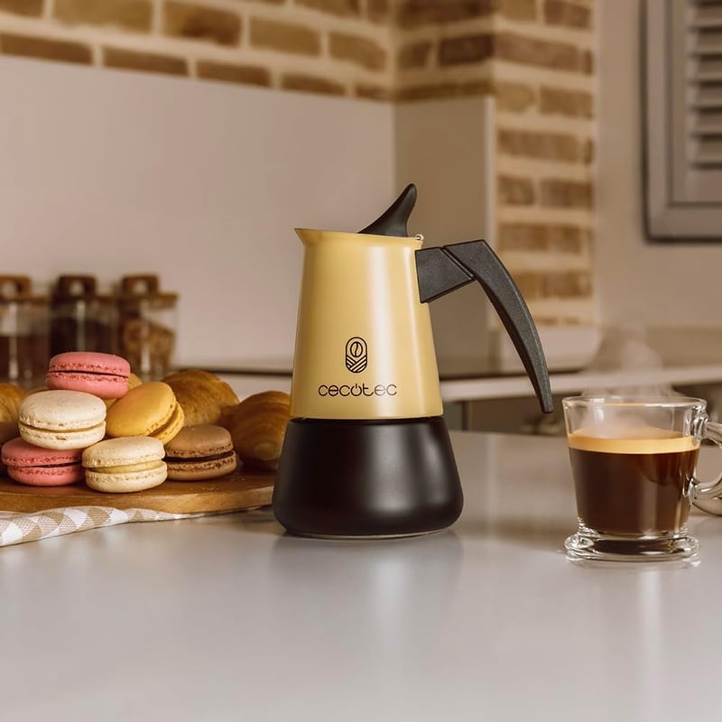 Cecotec Piccolina 200 Moka Kávéfőző Bézs 100ml Rozsdamentes Acél Kávéfőzőgép