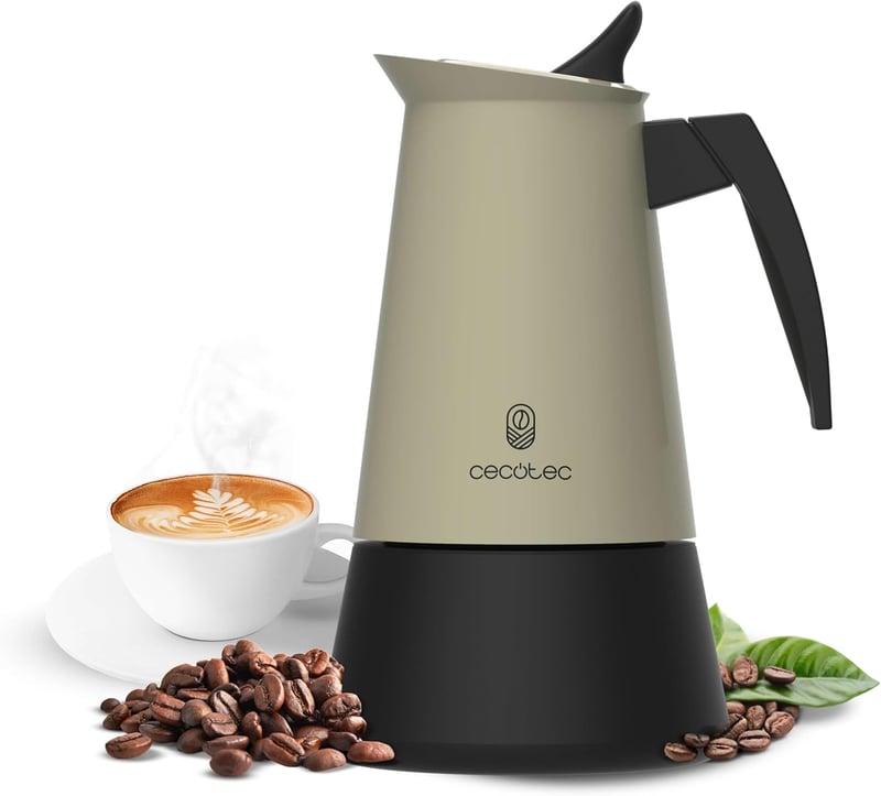Cecotec Piccolina 400 Green Moka Kávéfőző 200ml 4 Csészés Rozsdamentes Acél
