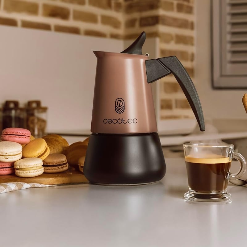 Cecotec Piccolina 400 ml bronz moka kávéfőző 4 csészéhez rozsdamentes acél