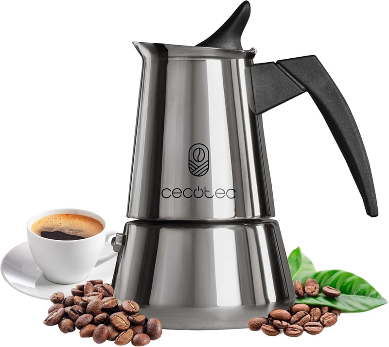 Cecotec Piccolina 600 Olasz Moka Kávéfőző 300ml 6 Csészéhez Rozsdamentes Acél