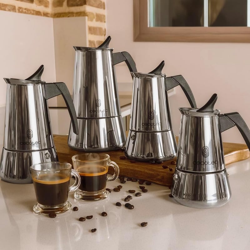 Cecotec Piccolina 600 Olasz Moka Kávéfőző 300ml 6 Csészéhez Rozsdamentes Acél