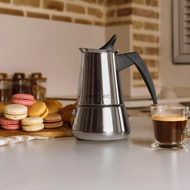 Cecotec Piccolina 400 Moka Kávéfőző 200ml 4 Csészés Rozsdamentes Acél