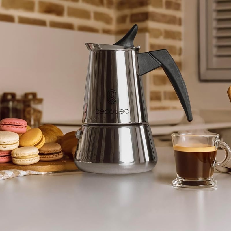 Cecotec Piccolina 600 Olasz Moka Kávéfőző 300ml 6 Csészéhez Rozsdamentes Acél