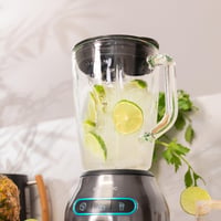 Blender de masă Cecotec Power Black Titanium 2200MAX Smooth – 2200 W, 6 lame din oțel inoxidabil, funcție de zdrobire a gheții, funcții Turbo și Smoothie, AutoClean 9