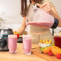 Blender de masă Cecotec Power Black Titanium 2200MAX Smooth – 2200 W, 6 lame din oțel inoxidabil, funcție de zdrobire a gheții, funcții Turbo și Smoothie, AutoClean 8