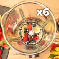 Blender de masă Cecotec Power Black Titanium 2200MAX Smooth – 2200 W, 6 lame din oțel inoxidabil, funcție de zdrobire a gheții, funcții Turbo și Smoothie, AutoClean 7