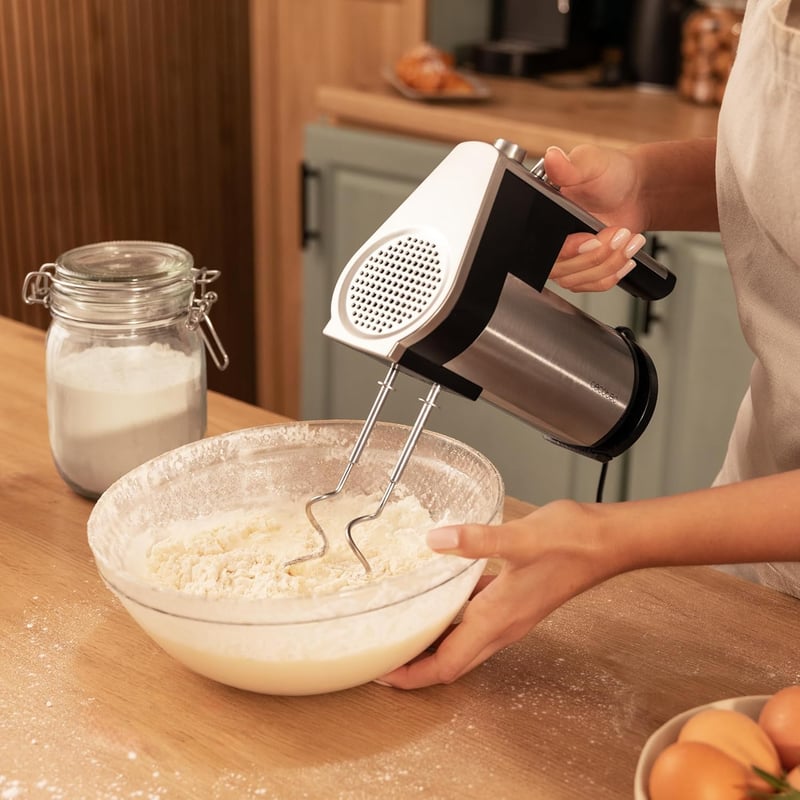 Cecotec PowerTwist 500 kézi mixer 500W, 5 fokozat + turbo, acél, 3 kiegészítő