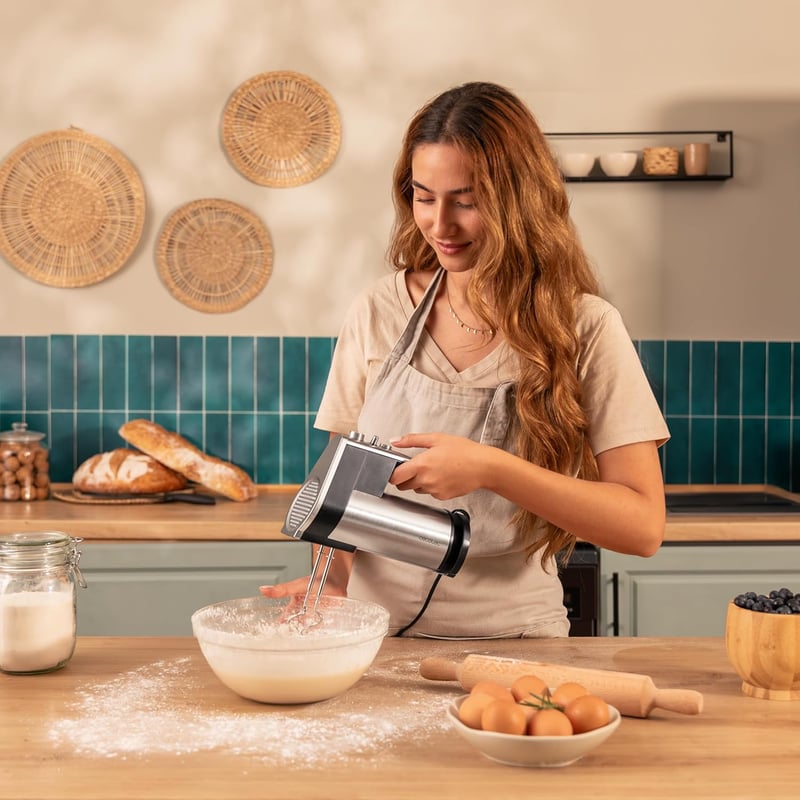 Cecotec PowerTwist 500 kézi mixer 500W, 5 fokozat + turbo, acél, 3 kiegészítő