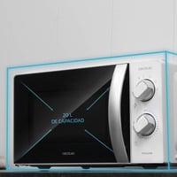 Cuptor cu microunde Cecotec ProClean 2010, 20 litri, 700 W, tehnologie 3D Wave, 6 niveluri de putere, temporizator 30 minute, alb 3