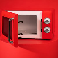 Mechanická mikrovlnná rúra Cecotec ProClean 3010 Retro, 20 l, 700 W, 6 úrovní, červená — na vrchnej časti je škrabanec (stav: viď 2. obrázok) 8