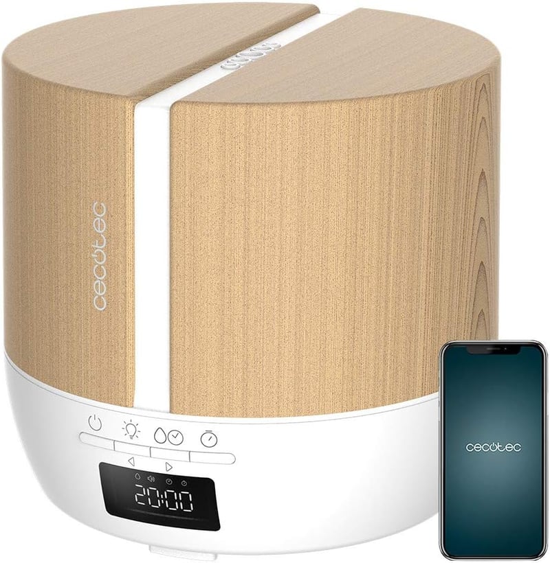 Cecotec PureAroma 550 Connected fehér aromadiffúzor Bluetooth-szal, LED kijelzővel és applikációval