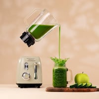 Cecotec RetroGreen Retro Konyhai Mixer 1200W, 2 Fokozat, Titán Kés, 1.5L Kancsó 4