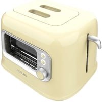 Cecotec RetroVision sárga függőleges toaster 700W, 2 extra széles nyílás, retro design 1