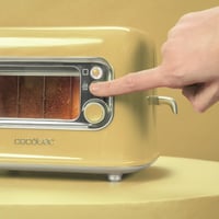 Cecotec RetroVision sárga függőleges toaster 700W, 2 extra széles nyílás, retro design 6