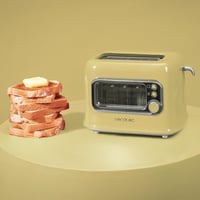 Cecotec RetroVision sárga függőleges toaster 700W, 2 extra széles nyílás, retro design 5