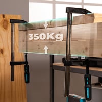Sada stolárskych zvierok Cecotec StrongComfort 4400 Force, 8 ks, 4x zvierka 300 mm (2x80 mm + 2x50 mm), max. 350 kg, DIN 5117, 4x 1/2" svorka na rúrku 4