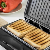 Cecotec szendvicssütő grill felülettel, 2 szendvicshez, 750W, nem tapadó bevonat 5
