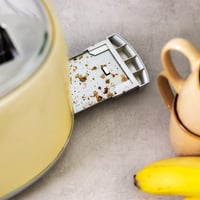 Prajitor de pâine Cecotec Toast&Taste 1600 Retro Double, Bej, 4 felii, 1630 W, 2 fante late de 3,8 cm, Oțel inoxidabil, Tavă pentru firimituri 6