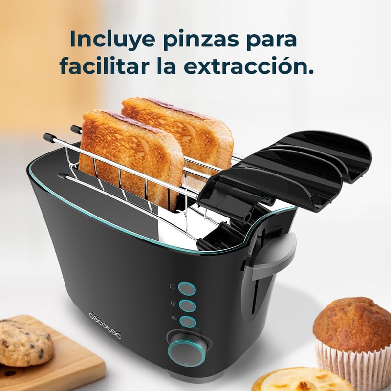 Cecotec Toast&Taste Double B 650W dupla sütőrés kenyérpirító automata leállítással