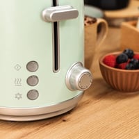 Cecotec Toaster 2 szeletes retro zöld kenyérpirító 980W rozsdamentes acél 6