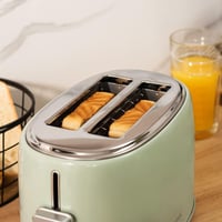 Cecotec Toaster 2 szeletes retro zöld kenyérpirító 980W rozsdamentes acél 3