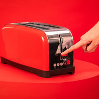 Cecotec Toastin' Time 1500 függőleges kenyérpirító 4 szeletes piros rozsdamentes 5