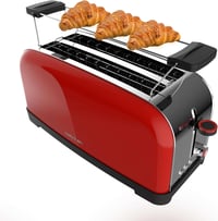 Cecotec Toastin' Time 1500 függőleges kenyérpirító 4 szeletes piros rozsdamentes 1