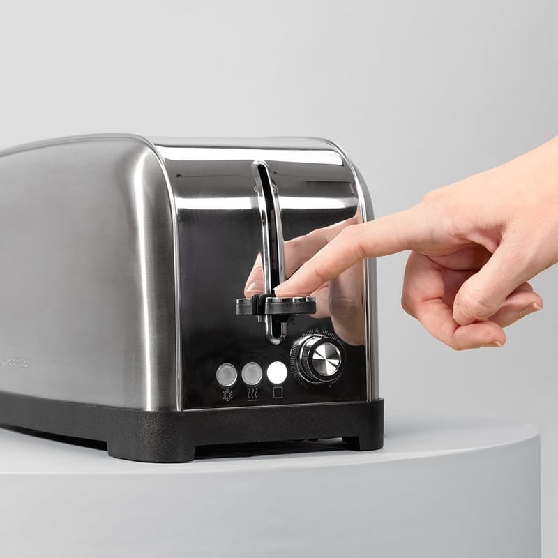 Cecotec Toastin' time 1500 Inox függőleges kenyérpirító, 1500W, rozsdamentes acél