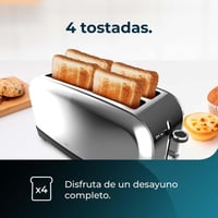 Cecotec Toastin' time 1500 Inox függőleges kenyérpirító, 1500W, rozsdamentes acél 5