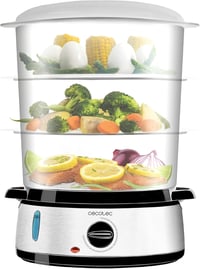 Cecotec Vapovita 3000 INOX gőzöző 800W, 3 szintes, rizsfőző, tojástartó, 60 perces időzítő 1