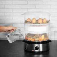 Cecotec Vapovita 3000 INOX gőzöző 800W, 3 szintes, rizsfőző, tojástartó, 60 perces időzítő 3