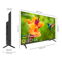 Televízor Smart TV Cecotec VQU40043 QLED 4K UHD 43", Google TV, Dolby Vision a Atmos, HDMI 2.1, USB 3.0, HDR10, VRR, 16 GB ROM, Chromecast, Google Assistant 2