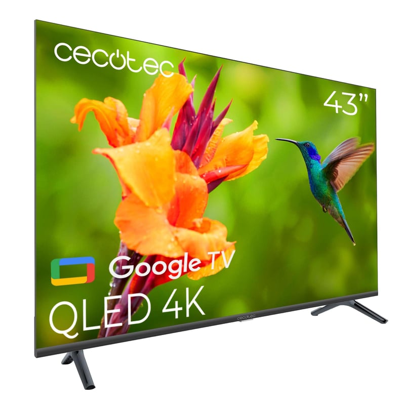 Televízor Smart TV Cecotec VQU40043 QLED 4K UHD 43", Google TV, Dolby Vision a Atmos, HDMI 2.1, USB 3.0, HDR10, VRR, 16 GB ROM, Chromecast, Google Assistant