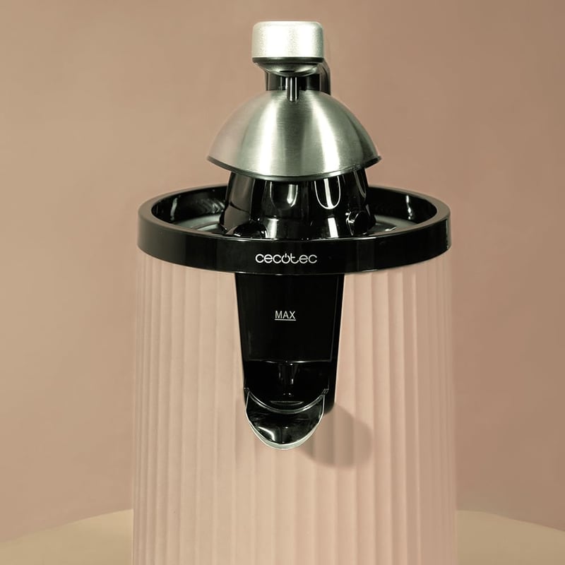 Cecotec Xqueeze RetroJuice 600 Beige elektromos citromfacsaró 600W rozsdamentes szűrővel