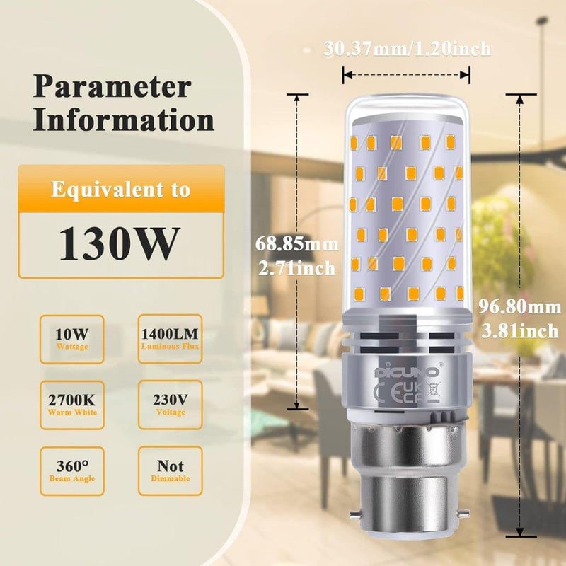 Philips B22 10W LED kukorica izzó, meleg fehér, 2 darabos csomag