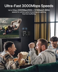 BrosTrend AX3000 WiFi 6 Vezeték Nélküli Access Point 3000 Mbit/s Gigabit Porttal - Fali Csatlakozós WLAN Hozzáférési Pont 45 Eszközhöz 3