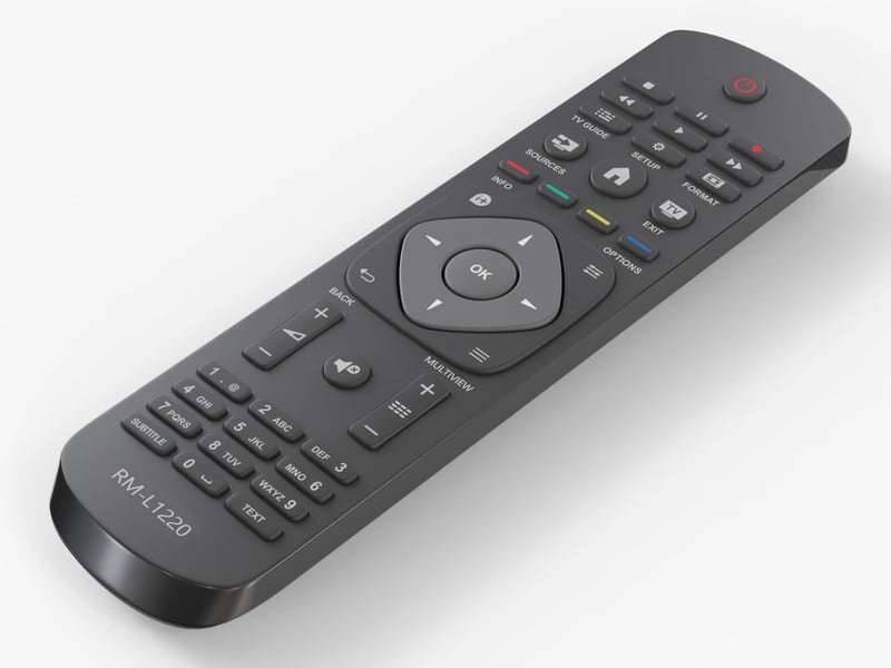 FOXRMT Univerzális Távirányító Philips TV-hez - Kompatibilis Minden 4K, UHD, HDR, Smart TV Modellel - Egyszerű Használat 10m Hatótávval