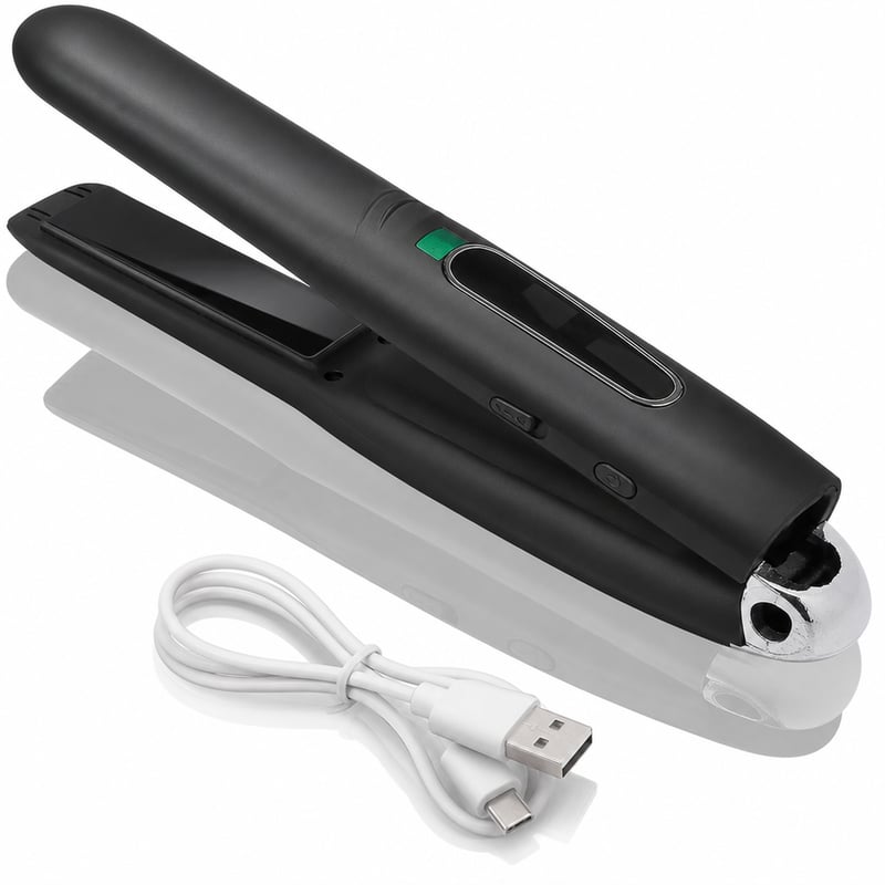 SUNMAY Voga bežična pegla za kosu 5000 mAh - 2 — neispravna, djelomično radi: slomljena kopča, ne ostaje sklopljena (stanje: vidi 2. sliku)