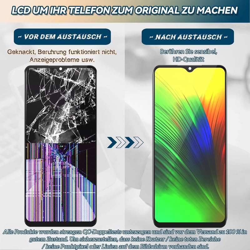RongZy Samsung Galaxy A13 5G LCD Kijelző Csere Érintőképernyővel - Fekete Digitalizáló Panel Szerszámkészlettel A136U Modellhez

AI: RongZy 