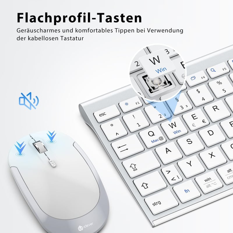 iClever Vezeték Nélküli Billentyűzet és Egér Szett, 2.4G, USB-C Újratölthető, Teljes Méretű, Vékony, Tartós, Windows/Mac Kompatibilis

AI: i
