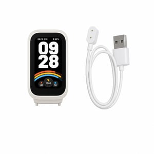 Xiaomi Smart Band 9 Active pametna narukvica, 1,47" TFT zaslon, bež-bijela — neispravan zaslon osjetljiv na dodir, bez remena (stanje: vidi 2. sliku)