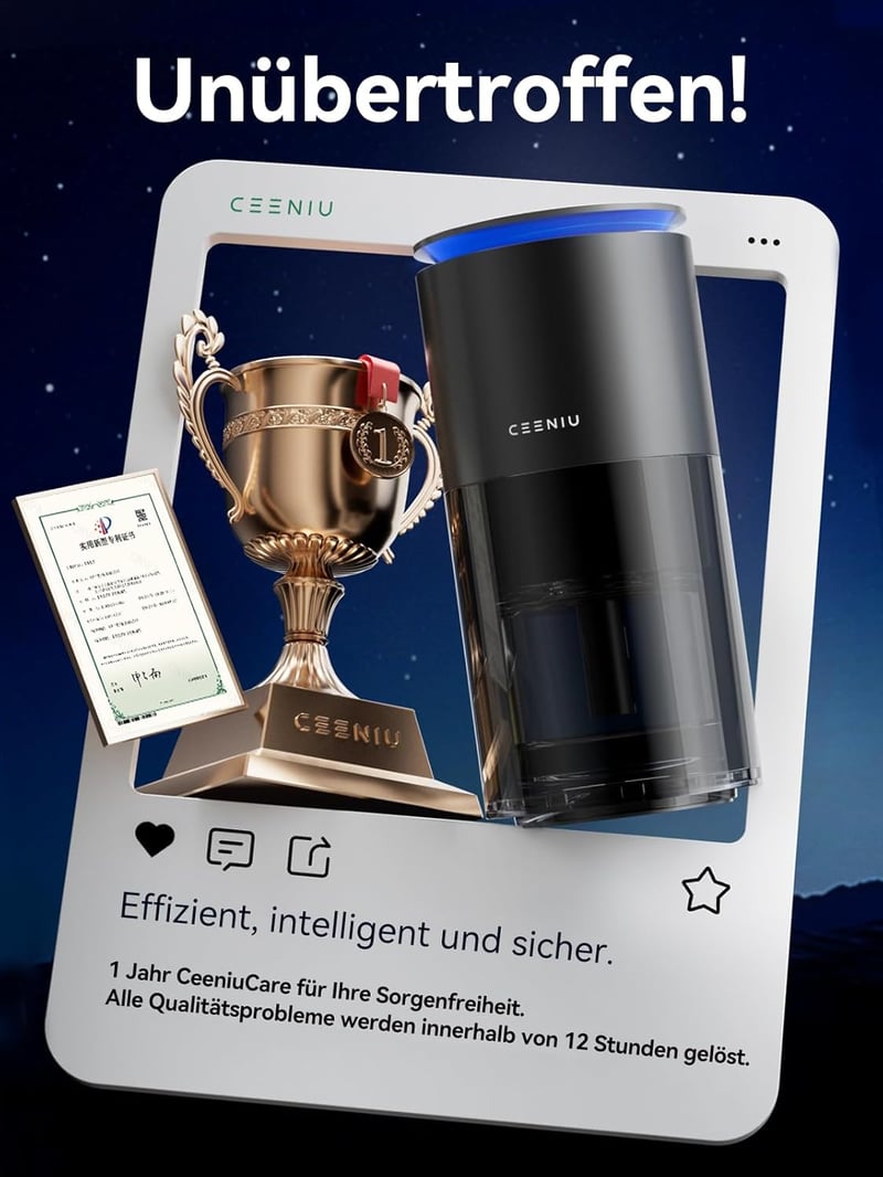 Ceeniu CF12 autóillatosító, intelligens vezérlés, 4 hónapos tartósság, bambusz illattal - Bamboo fragrance