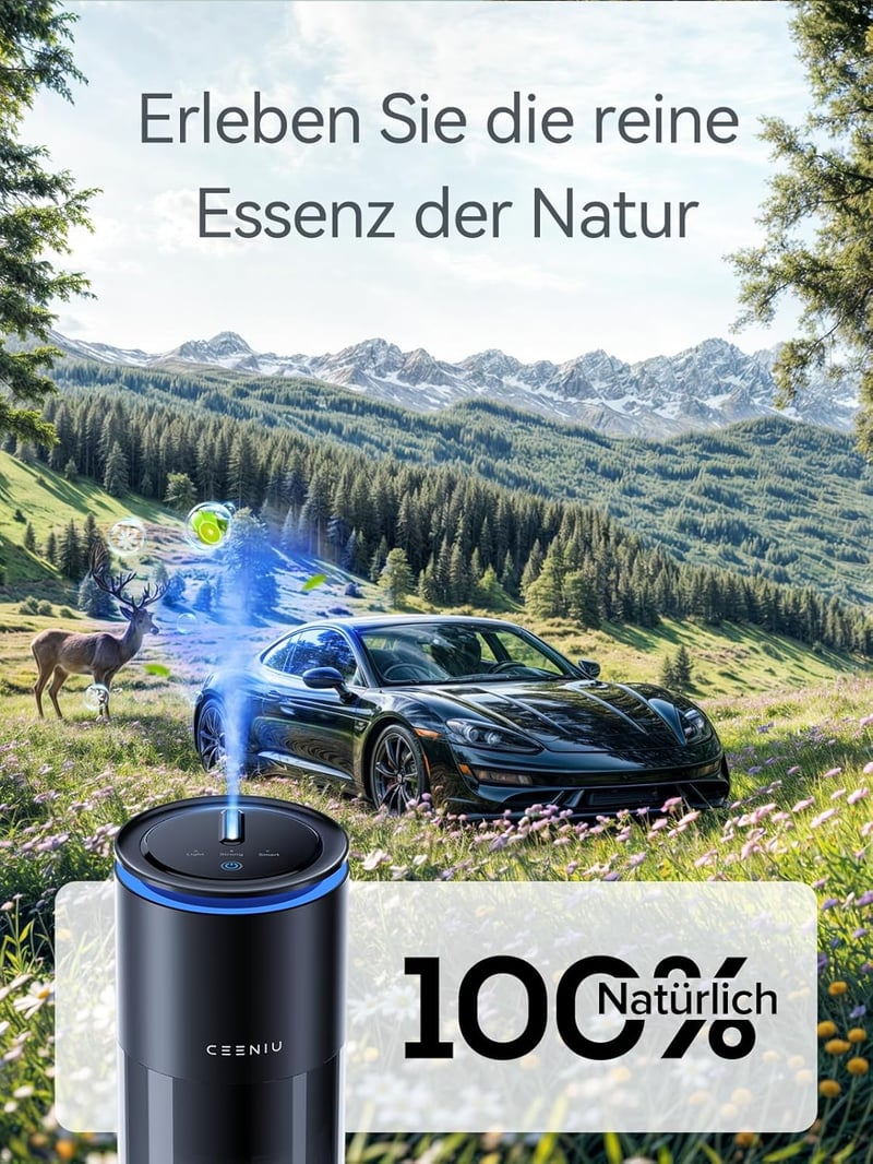 Ceeniu CF12 autóillatosító, intelligens vezérlés, 4 hónapos tartósság, bambusz illattal - Bamboo fragrance