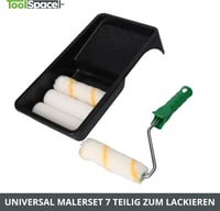 ToolSpace Univerzális Festőkészlet 6 részes - Bútorok és Kis Felületek Festéséhez - 2 Poliakril Festőhenger, 2 Szivacshenger, 1 Festéktálca, 7