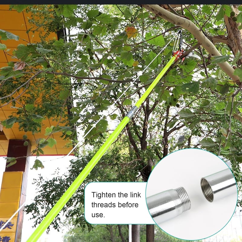 CEIEVER 8m Teleszkópos Metszőfűrész Ollóval, Állítható Hosszúságú Kerti Szerszám, Kézi Ágvágó Szett Hordtáskával, Erdészeti és Gyümölcsszedő