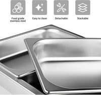 CEIEVER Elektromos Melegítő Edény 9L Rozsdamentes Buffet Melegítő 35-90°C 5