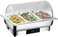 CEIEVER Elektromos Melegítő Edény 9L Rozsdamentes Buffet Melegítő 35-90°C 1